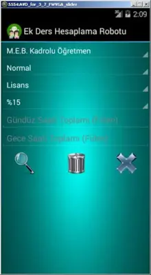 Ek Ders Hesaplama Robotu android App screenshot 7